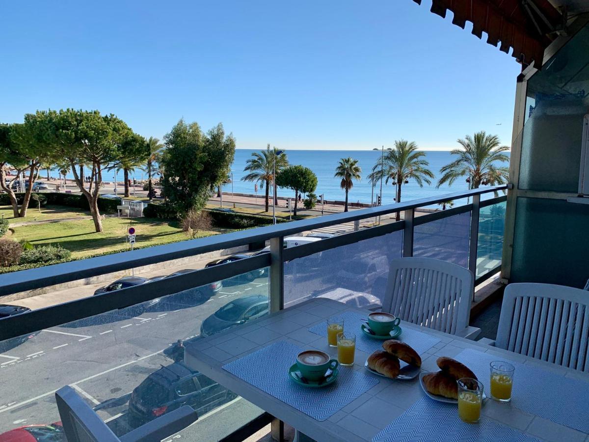 Studio F1 Vue Mer A 30M Des Plages Cagnes-sur-Mer Bagian luar foto